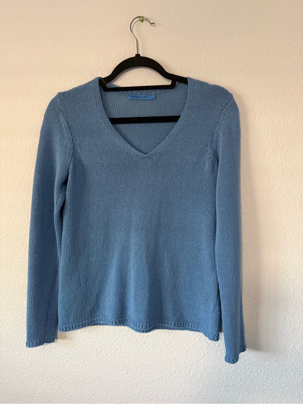 J. McLaughlin Soft Blue V-Neck Sweater S3